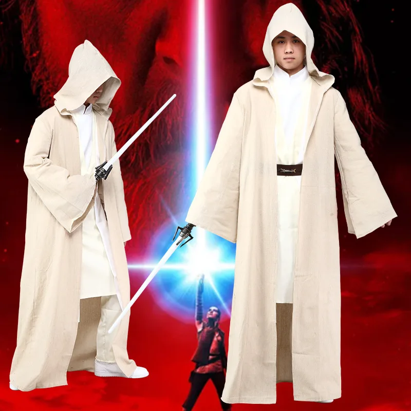 

Star Wars Cosplay Adult Men's Star Wars Jedi Knight Luke Skywalker Cosplay Costume Halloween Carnival Party Costume