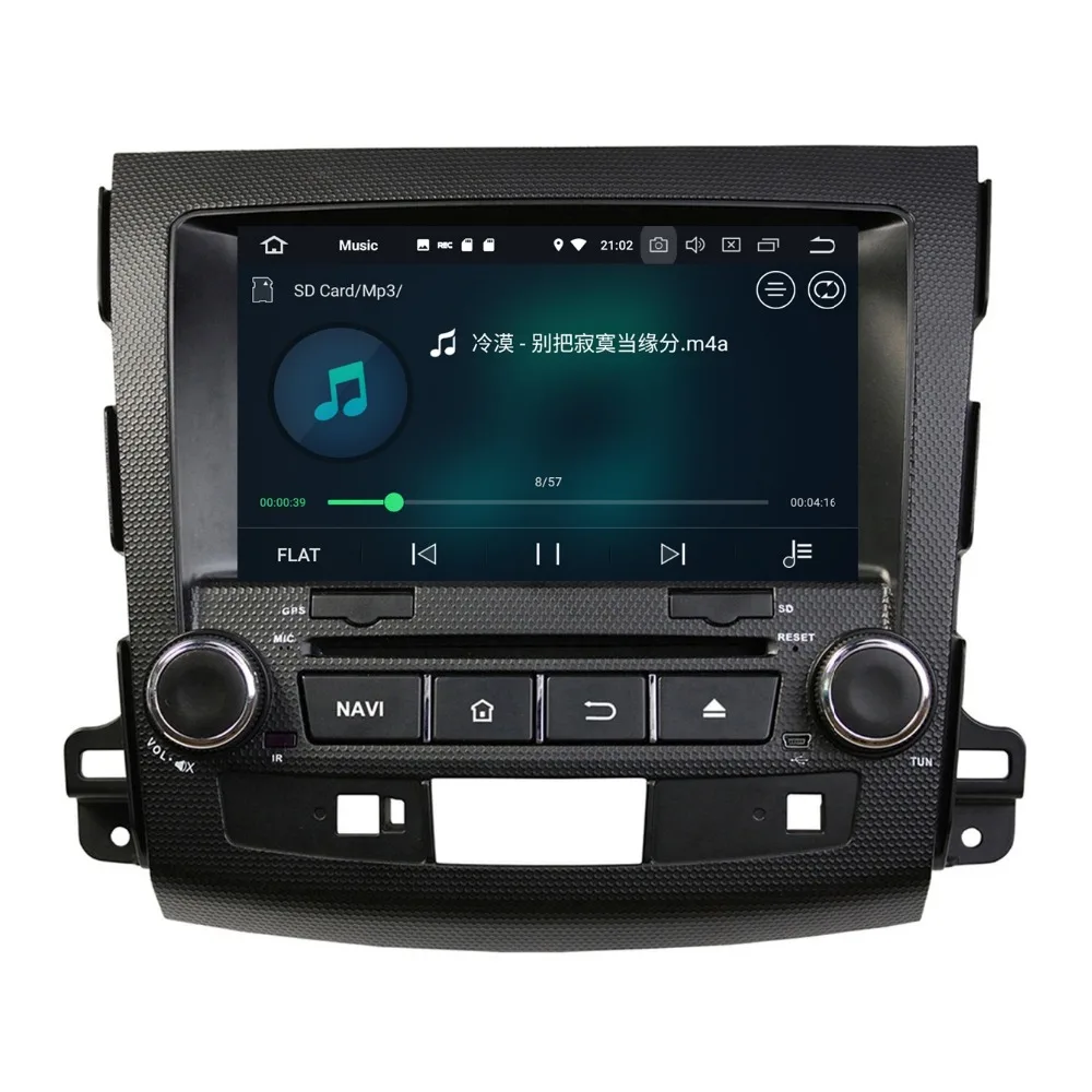 Clearance 4GB RAM Android 8.0 Octa Core 2 din 8" Car DVD GPS for Mitsubishi Outlander 2006-2012 stereo Radio Bluetooth WIFI USB 32GB ROM 6