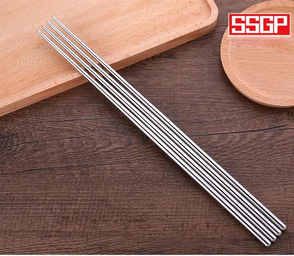 Удлиненные палочки для еды из нержавеющей стали многоразовые японские палочки для суши корейский горячий горшок лапша жарочная посуда китайские палочки для еды