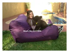 Majestic Home Goods purple Bean Bag Chair Lounger, Navy Blue