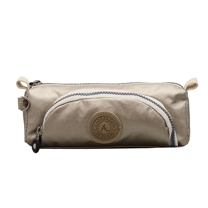 De las mujeres de la moda lápiz caso de viaje Neceser bolsa de cosméticos de Nylon de la cremallera de maquillaje Organizador bolsa de maquillaje de las señoras