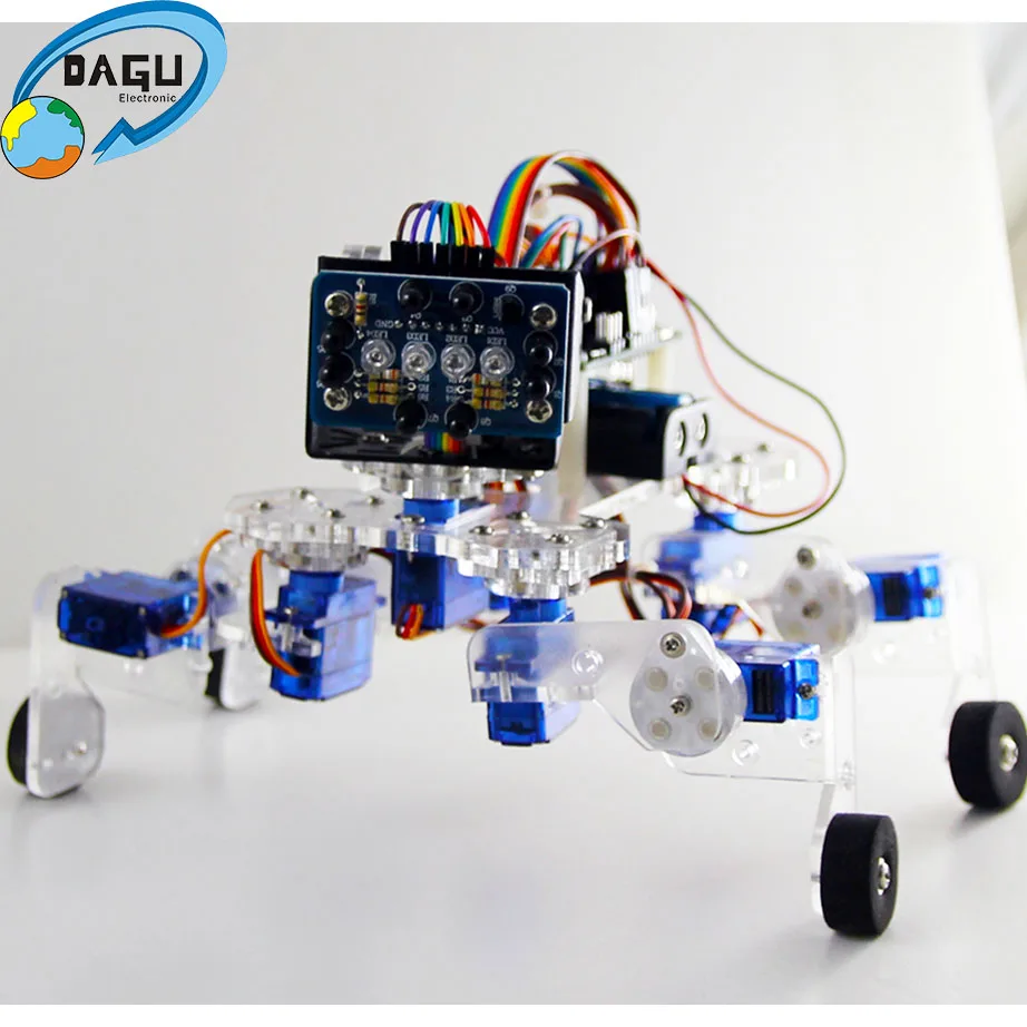 Щенок собака Arduino робот комплект без 7,4 V литиевая батарея для парового обучающего робота