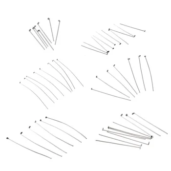

500-1000PC Stainless Steel Flat Head Pins 11-50mm Needle For Jewelry Making DIY Jewelry Findings Pin Back Accessories HandCraft