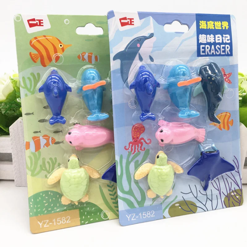 Pack of 24 Rubbers Teacher Rewards Mini Animal Pets Erasers