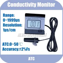 Измеритель проводимости тестер Анализатор Диапазон: 0-1999uS Разрешение: 1us ATC