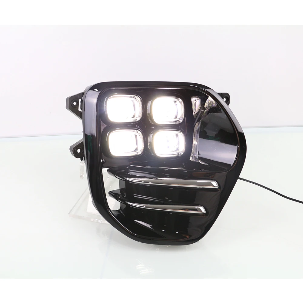 

Car LED DRL Daytime Running Lights For Kia KX5 Original fog lamp connect the car fog interface daylight fog lamps 12V