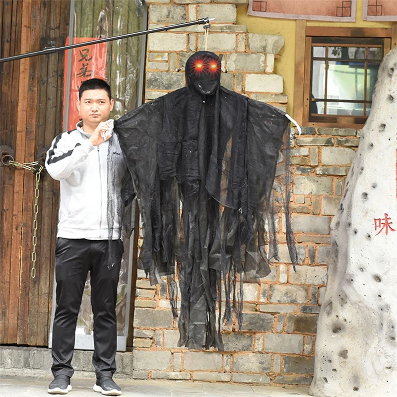 

Voice Control No Face Hanging Scary Ghost Big Haunted House Screaming Cosplay Props Horror Halloween Party Decoration Supplies
