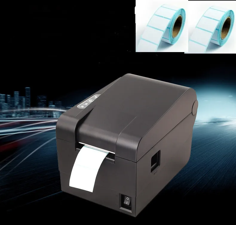 2016 new high quality 2Roll Label paper 235B Barcode label printers Thermal clothing label printer Support