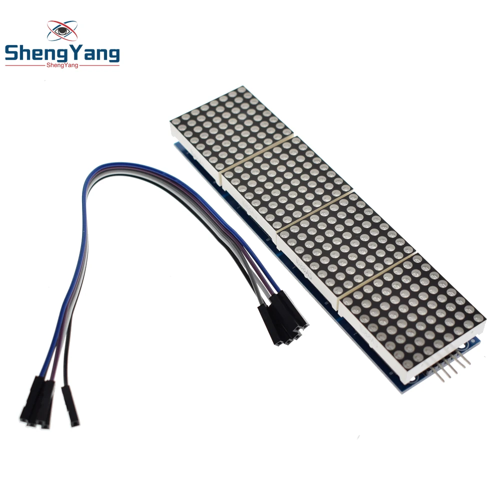 

1pcs ShengYang MAX7219 Dot Matrix Module For Arduino Microcontroller 4 In One Display with 5P Line
