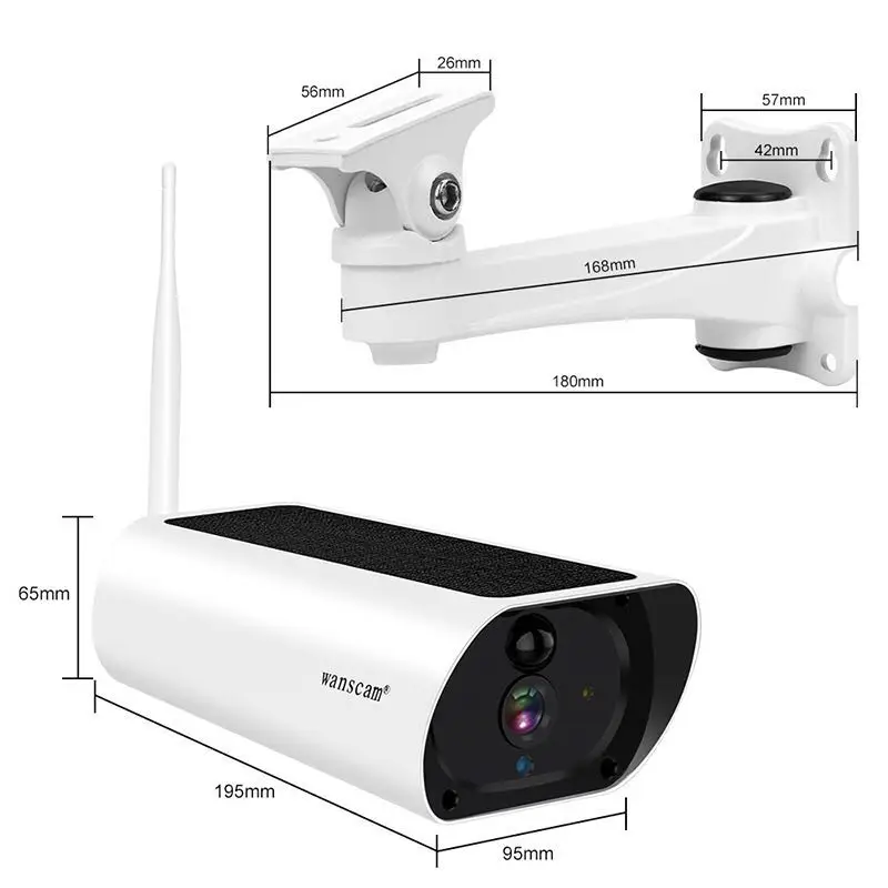 WANSCAM K55A 2MP HD ip-камера на солнечной батарейке Водонепроницаемая двухсторонняя аудио сетевая камера ИК Обнаружение движения Облачное хранилище безопасность