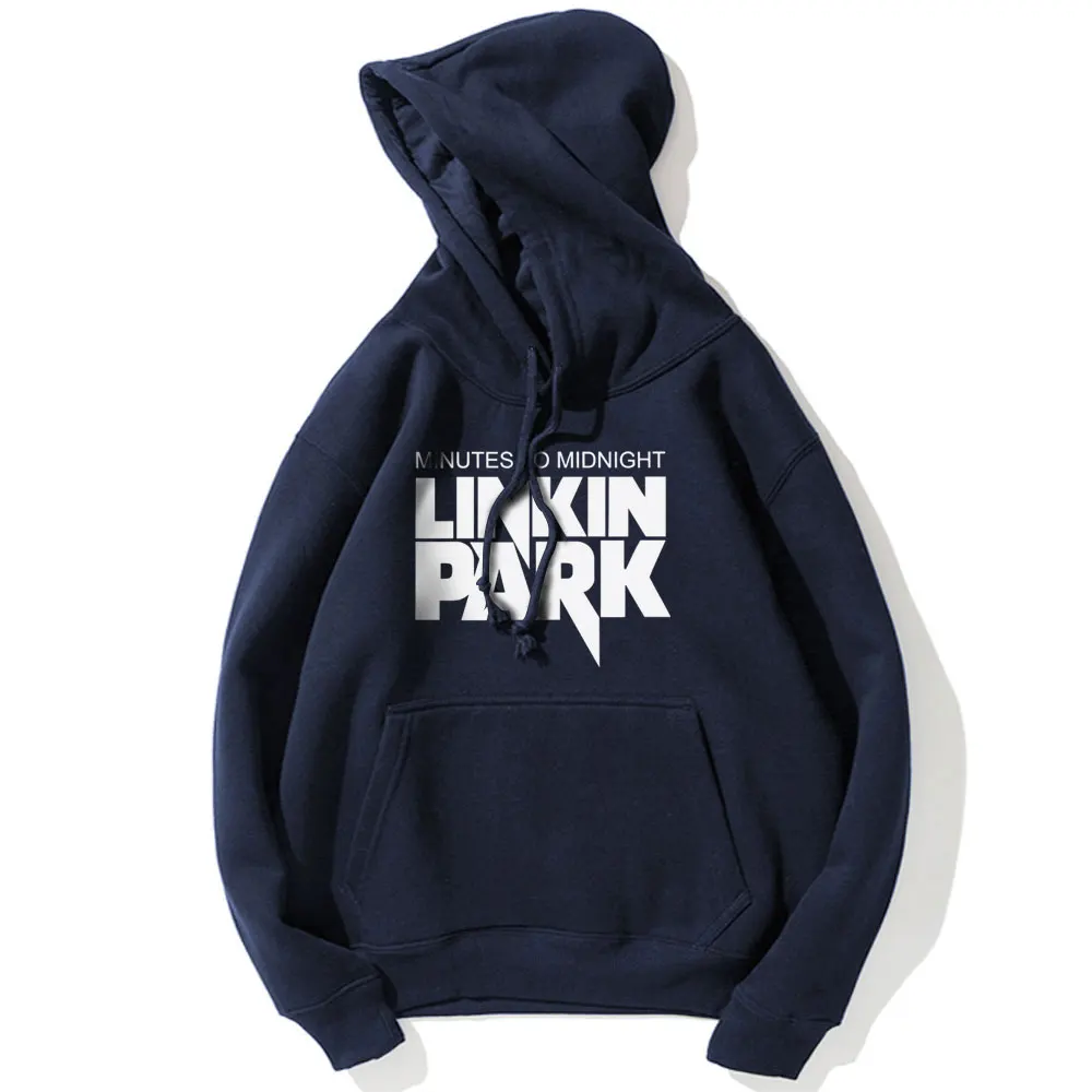 Man Fashion Linkin Park hoodies Autumn winter harajuku hoody streetwear hip-hop tracksuit Mens pullover sweatshirt Plus size 4XL - Цвет: A07-S2-Navy