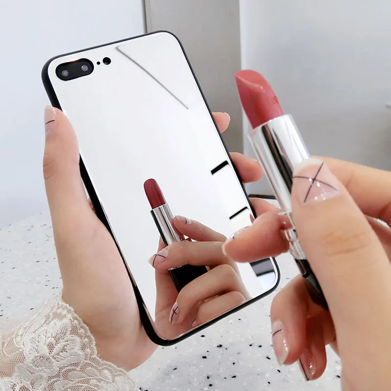 

Luxury Bling Makeup Mirror Phone Case For iPhone 7 8 Plus 6 S 6S X XS Max XR 11 Pro Fashion Girl Shockproof TPU Protective Cover