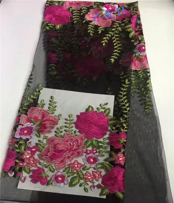 

Top sale JOY-059 party dress material French net lace fabric embroidery African tulle lace material