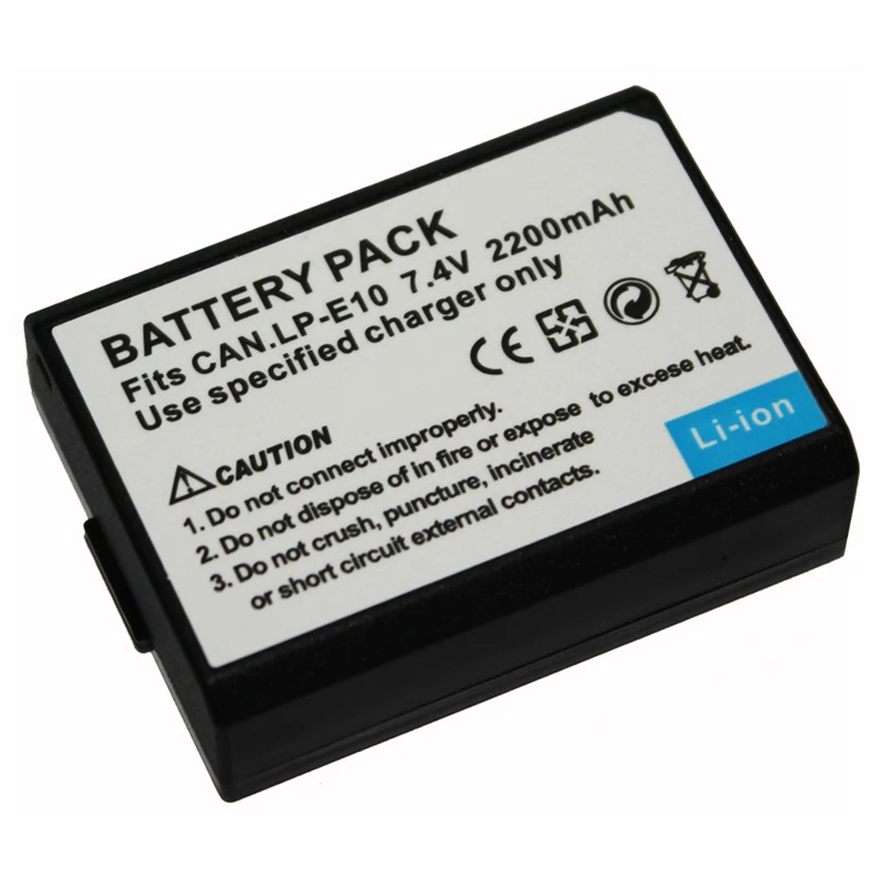 2200mAh LP E10 LP E10 LPE10 Digital Camera Battery For Canon 1100D 1200D 1300D Rebel T3