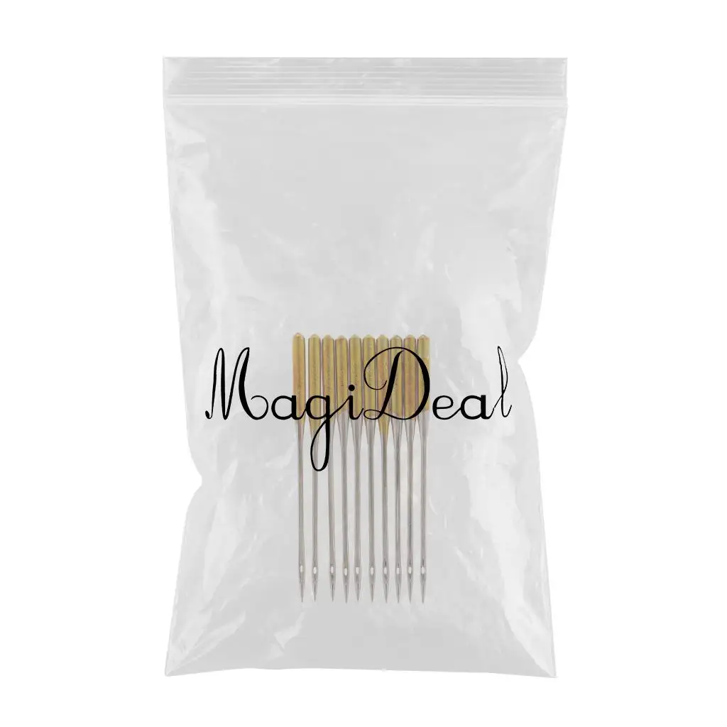 10 Pieces Sewing Machine Needles, 90/14 100/16 110/18 65/9 75/11 Leather Jeans Sewing