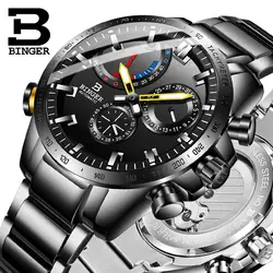 Лидирующий бренд Мужские часы Механические кинетическая энергия дисплей спортивные водостойкие 50 м часы Военная Униформа