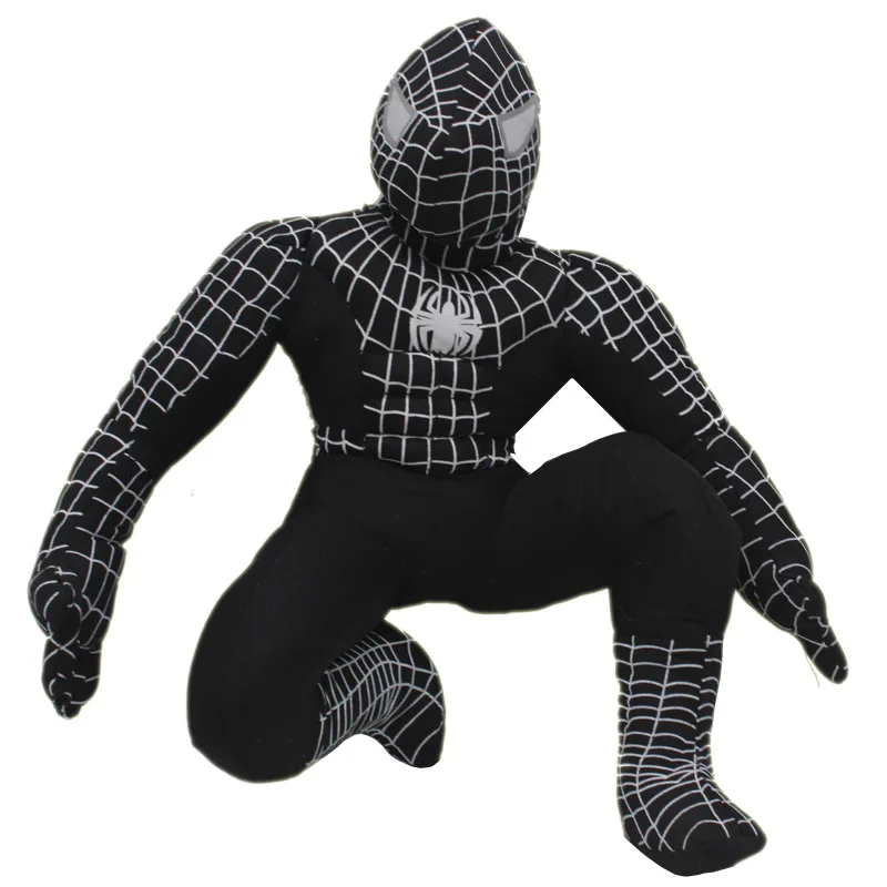 

35cm Black Spiderman Plush Toys Doll Marvel The Avengers Super Hero Spider-man Plush Soft Stuffed Toys for Kids Children Gifts