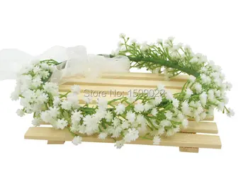 

Artificial Gypsophila Flower Crown Wedding Maternity Photography Props Fashion Show Headwear Babysbreath White Hair Accessories