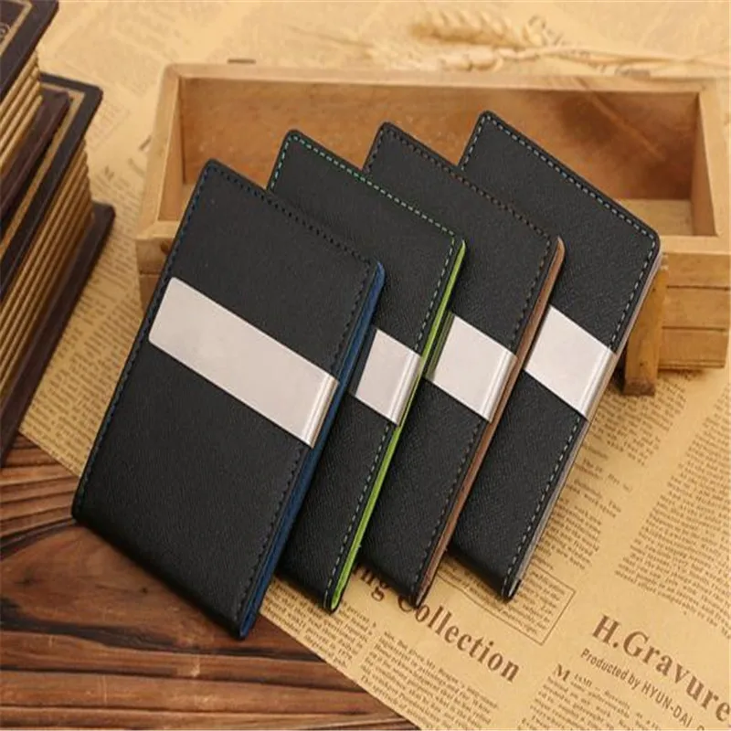 

ZHDAOR Mens Leather Magic Credit Card ID Holder Money Clip Wallet tarjetero porte carte bancaire porte carte 40MA11