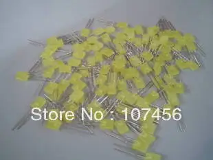 

100pcs 2X5X7mm yellow Ultra Bright diffused yellow LED Lamps New yellow lens led