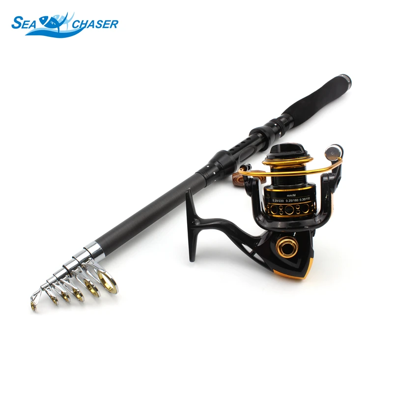 

NEW 1.8M 2.1M 2.4M 2.7M 3.0M Spinning Rod Fishing Reel And Rod Set Telescopic Fishing Rod Spinning Reel Set Free shipping