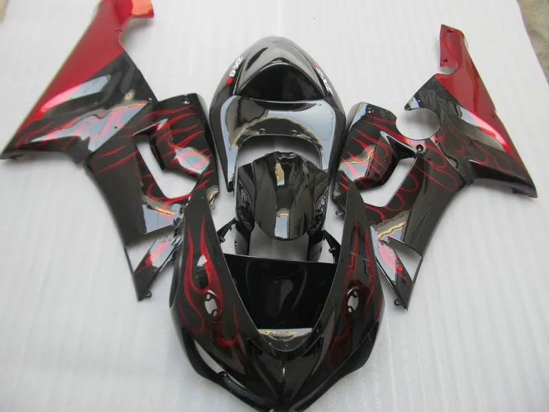 Комплект обтекателей для мотоцикла KAWASAKI Ninja ZX6R 05 06 636 2005 2006 zx 6r ABS красное пламя