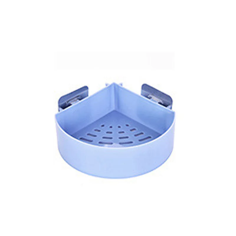 style1 Round Blue Полка для ванной комнаты, настенная угловая стойка для хранения, органайзер для душа, держатель для шампуня, подставка для хранения на присоске, аксессуары для ванной комнаты - Цвет: style1 Round Blue