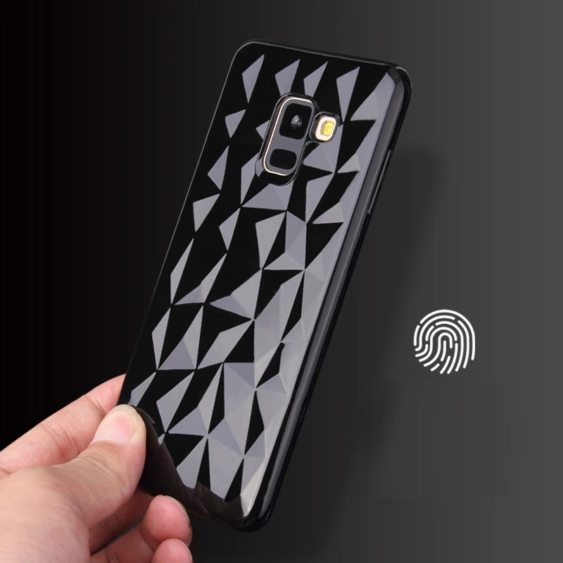3D Diamond Case For Samsung Galaxy A6 A8 J6 2018 S8 S9 Note 9 Silicone Cover Transparent Bags For Samsung J5 2017 J530 Cases