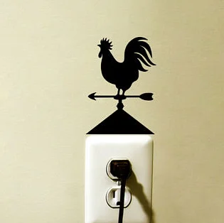 rooster switch sticker kitchen wall decal light switch art rooster silhouette home decor 14x10cm - Rooster Kitchen Decor rooster switch sticker kitchen wall decal light switch art rooster silhouette home decor 14x10cm - Rooster Kitchen Decor