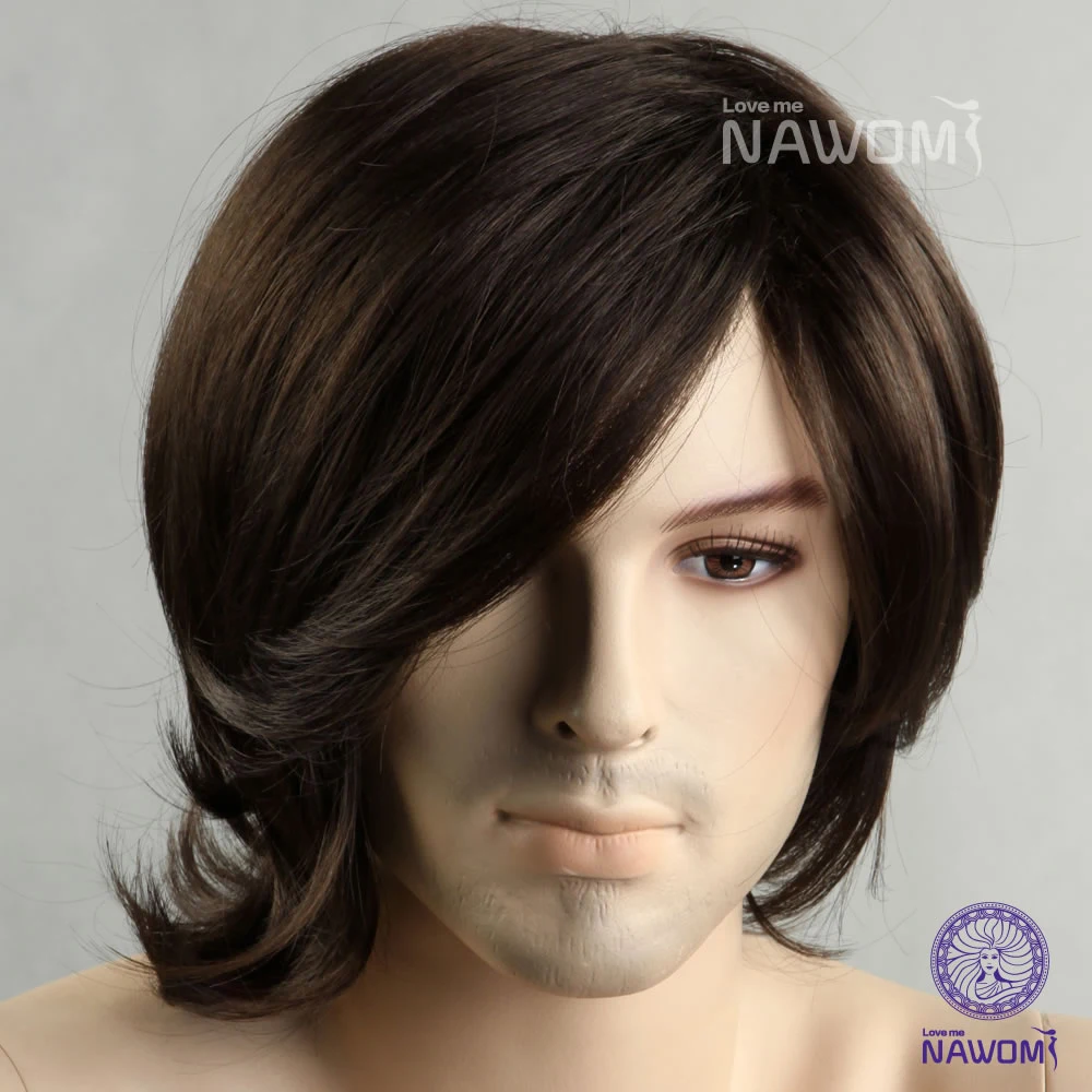 Latest Arrivaled Charming Medium Length Fashion Wig Ends Curl Side