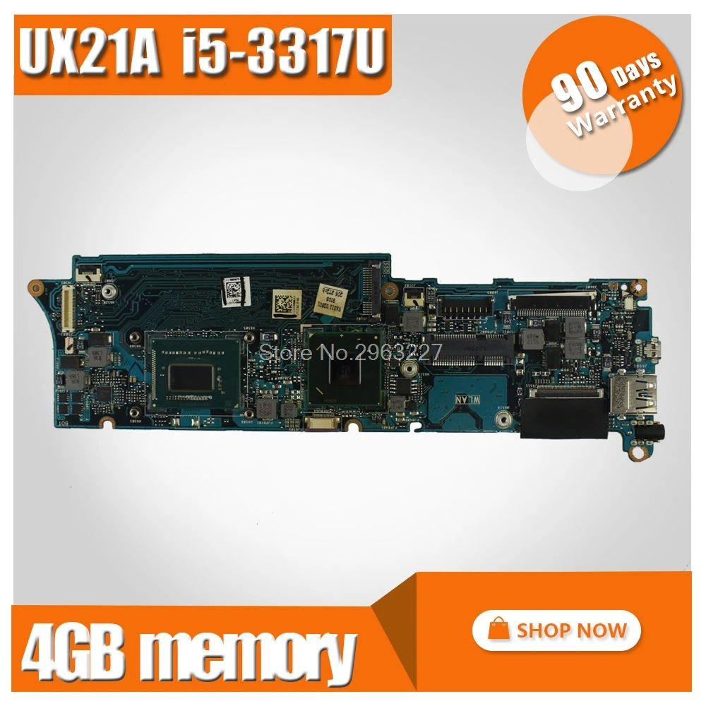 Laptop Motherboard For ASUS UX21A 4G I5 3317 CPU mainboard board