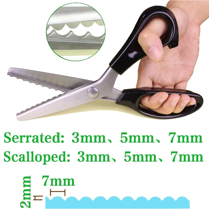 9 inch Pinking Shears Sewing Cut Dressmaking Tailor Shear Leather