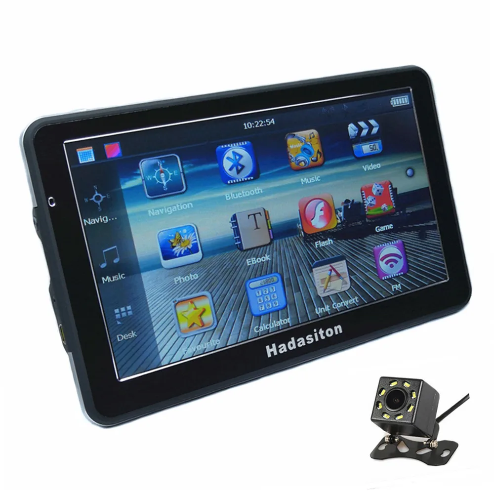 

Hot 7" touch screen Car GPS Navigation 256M/8GB SAT NAV CPU800M FM Free Maps,Bluetooth AV-IN&Wireless rearview camera optional