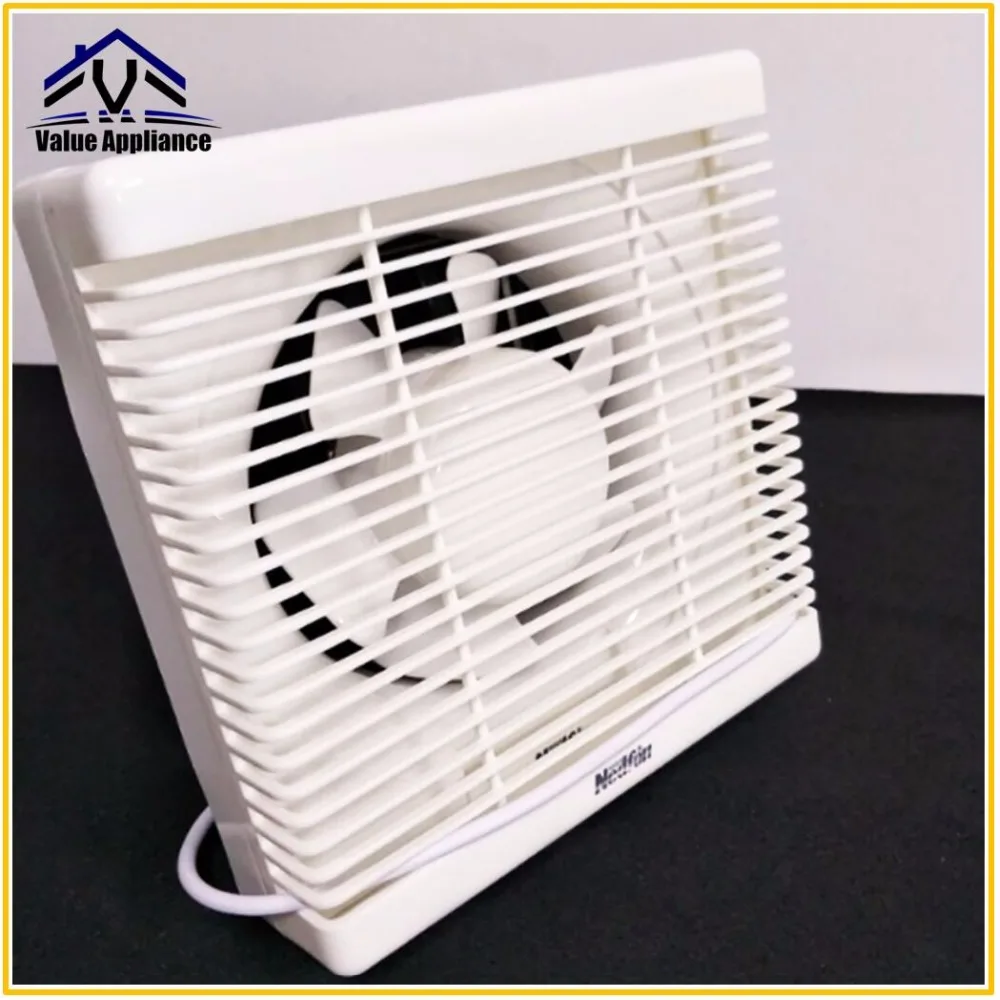 

Powerful 25W White Hanging Toilet Bathroom Kitchen Wall Fan Ventilator Extractor Exhaust Fans Hole Size 248x248mm