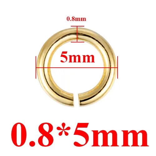 Aiovlo 100 шт./лот золото Нержавеющая сталь открытые кольца прыжок прямая 4/5/6 мм Разделение кольца Разъемы Набор «сделай сам» для велирных украшений, делая выводы