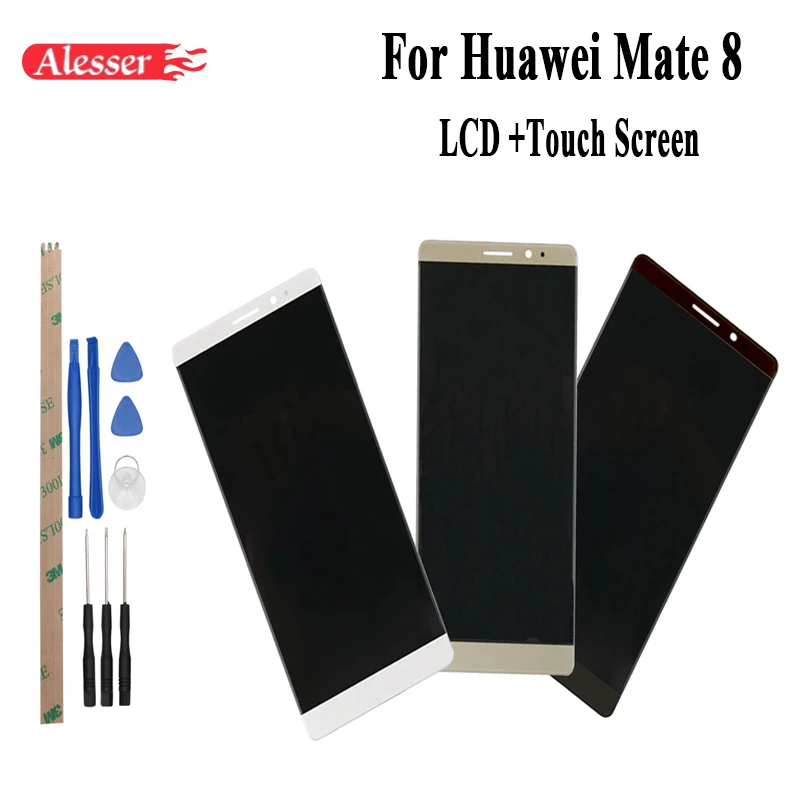 

Alesser For Huawei Mate 8 LCD and Touch Screen Assembly Repair Parts 6.0 inch For Huawei Mate 8 Phone +Tools