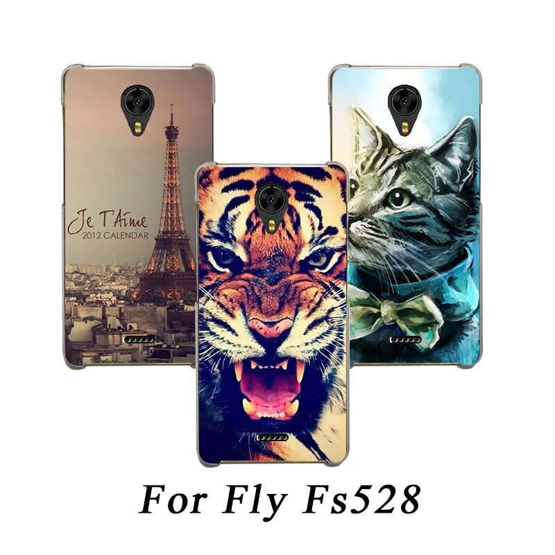 

Soft Tpu Phone Case For Fly FS528 Memory Plus Cases Silicone Painted Wolf Rose Cat Fundas Sheer For Fly Fs528 Back Cover