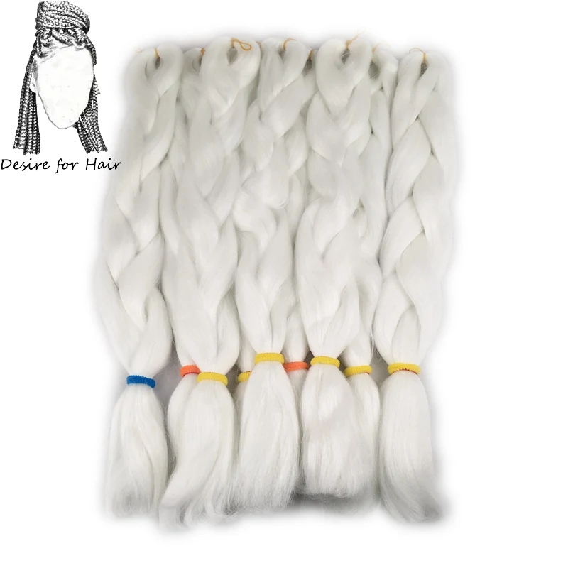 Desire for hair 24 inch glowing hair in darkness synthetic lightenning jumbo braiding extensions braided braids