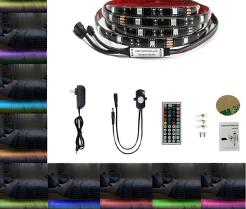 

[Seven Neon]1.5m leds Motion sensor DC12V LED Strip RGB Light 5050 SMD 30LEDS/m for Kitchen Cabinet light Stairs Bed night light