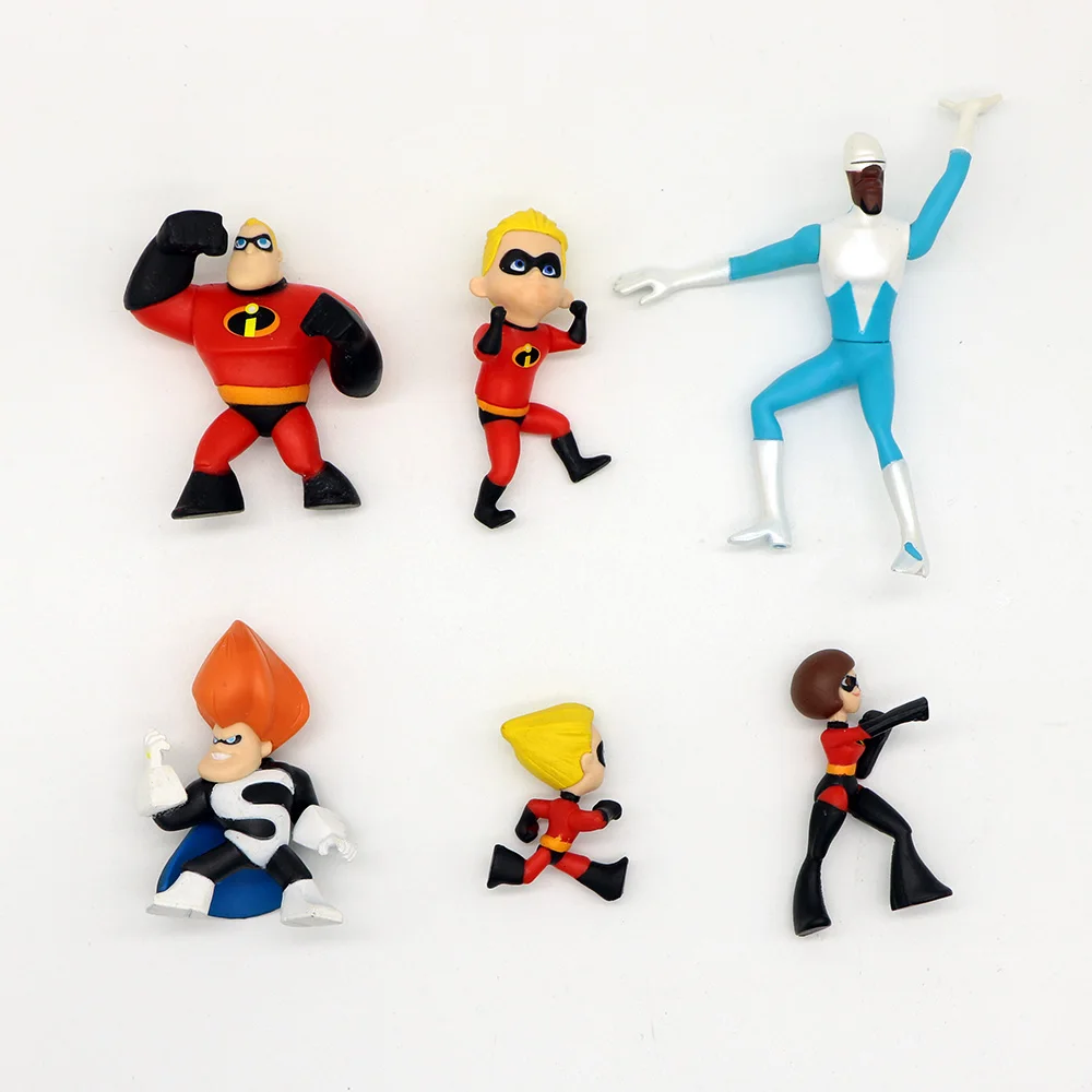 

6 Pcs/set 3-8 cm Movie The Incredibles 2 Model Action Figures Toys Collection Joints Movable