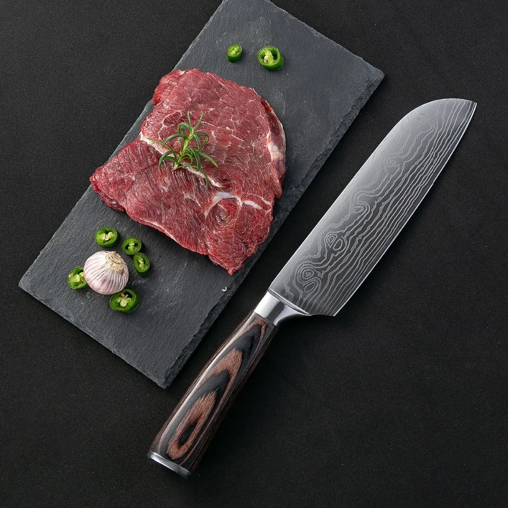 DAOMAOCHEN кухонные ножи для нарезки 7 дюймов высокое качество стальной нож шеф повара