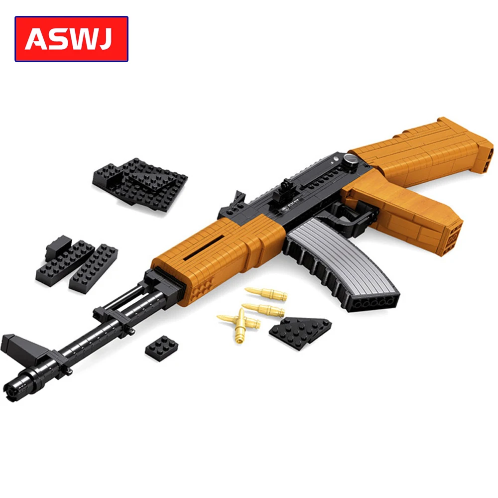 Technic Military Series the AK 47 модель винтовки Строительные блоки Набор классическое ружье