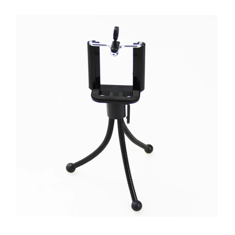 30pcs/lot Mini Metal Tripod + Universal Antiskid Phone Clamp Cellphone Holder Standard 1/4 Screw Free Shipping | Электроника