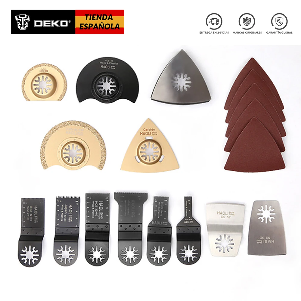 DEKO Original 38 Pcs Oscillating Tool Saw Blades as Multimaster Electric Multi-Tool DIY Power Tools Accessories