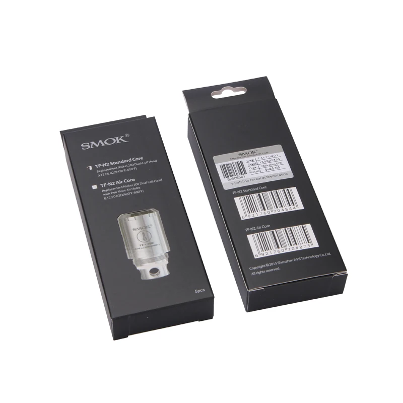 5 шт./лот,, SMOK TFV4, катушка, головка, TF-N2, никель, 200, катушка, стандартный сердечник, воздушный сердечник для TFV4, атомайзер