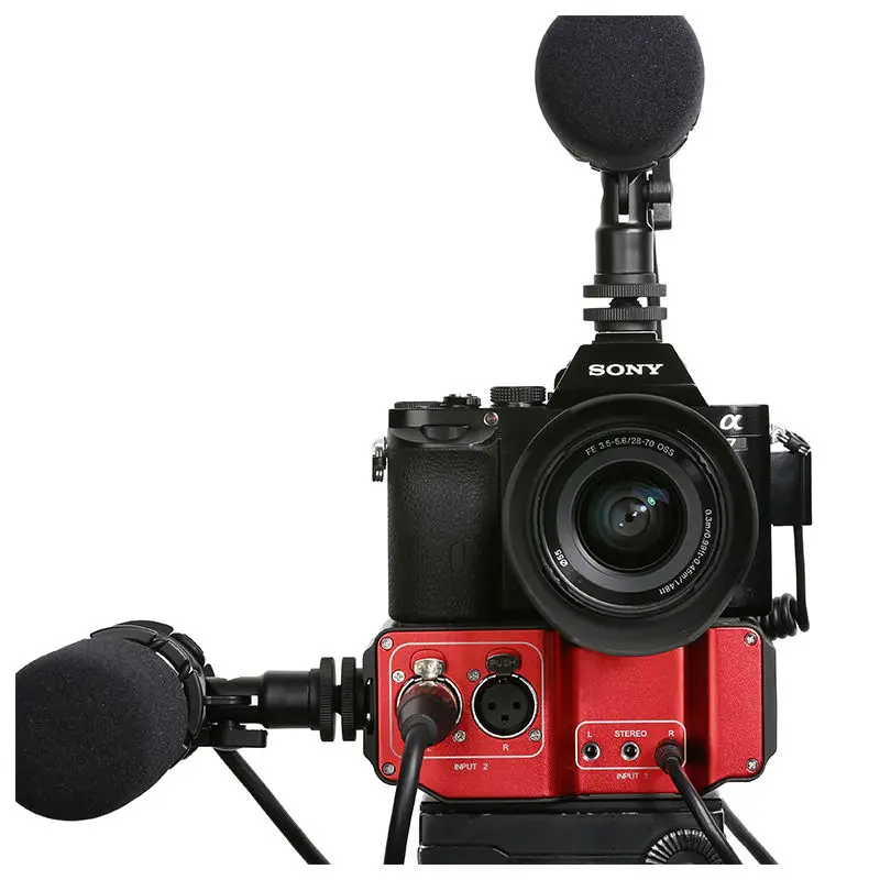 Saramonic SR-PAX2 аудио микшер предусилитель два XLR и два 3,5 мм разъем для DSLR& беззеркальных& Blackmagic Дизайн Карманный кинотеатр камера