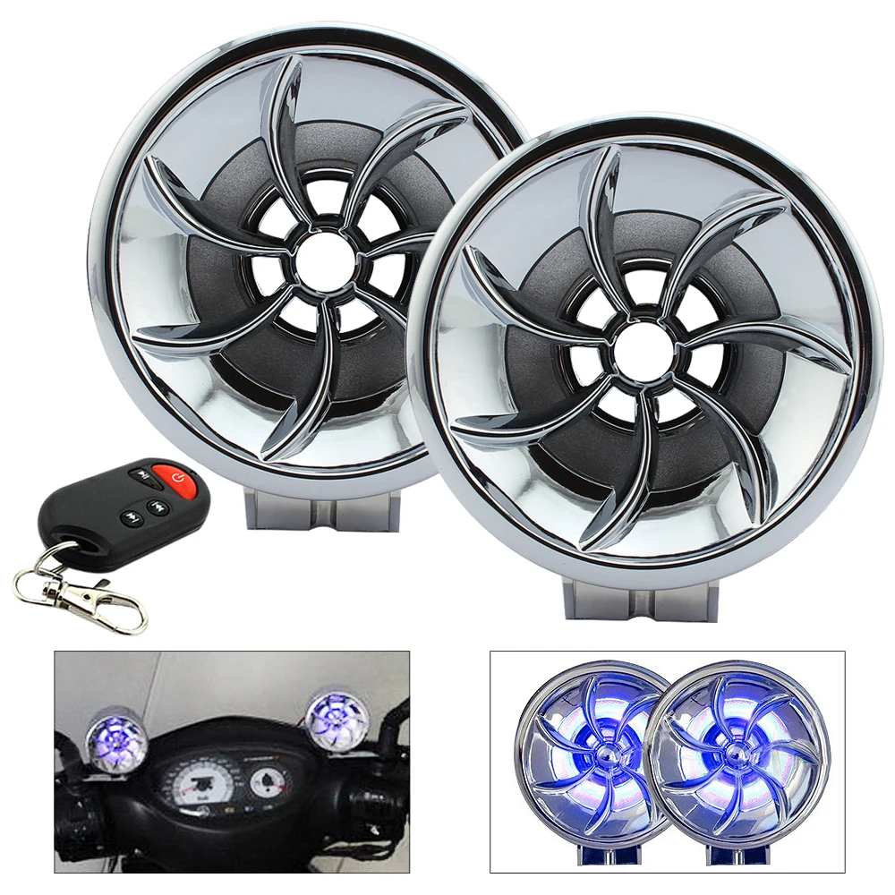

2PCSr 14W Motorcycle Waterproof Anti-theft MP3 Speaker Support AUX-IN Audio Input and USB / TF for Motorcycle Scooter Motorbike