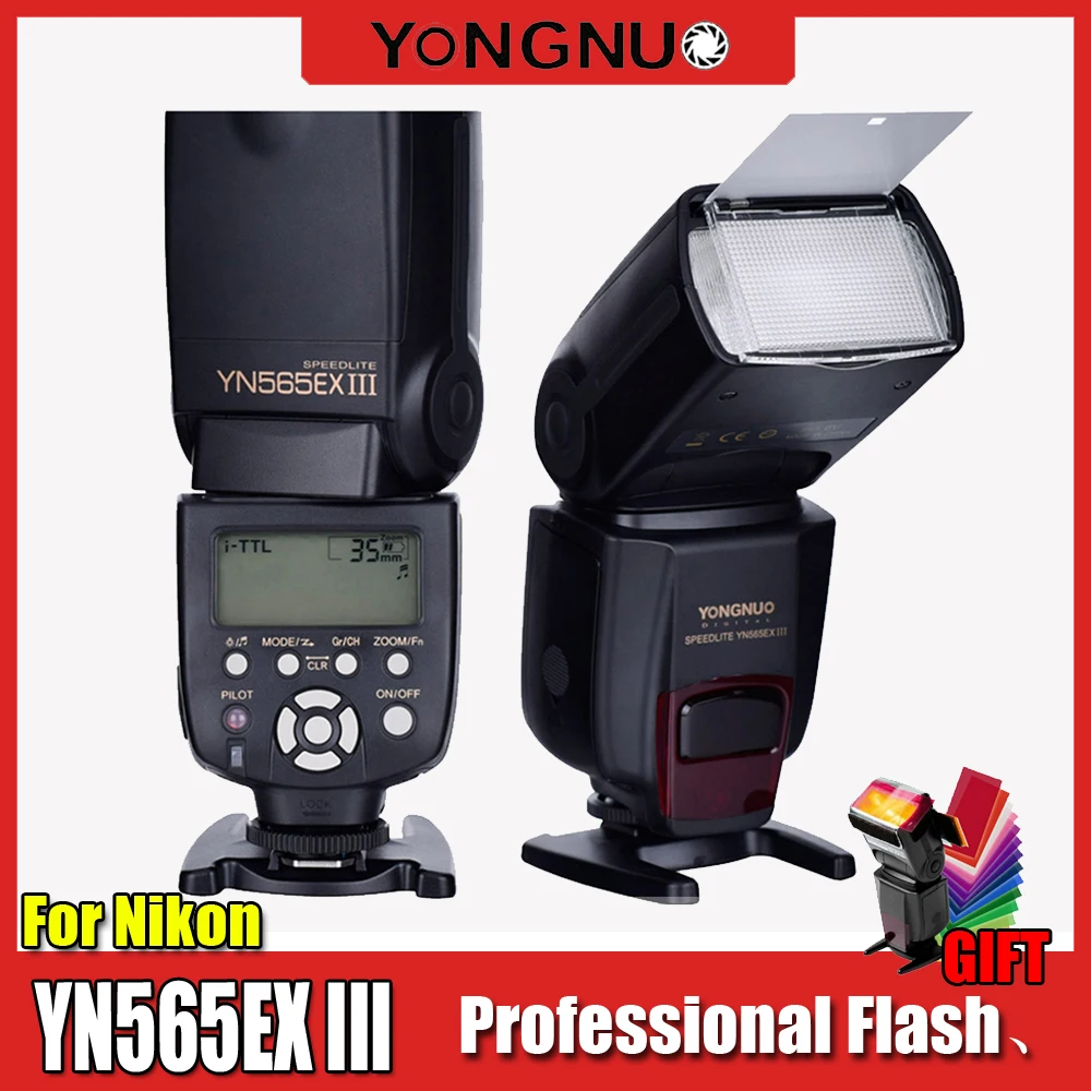 YN565EX III Вспышка светодиодная лампа для видеосъемки YONGNUO ttl Speedlite YN 565EX N Nikon D7100 D7000 D5200