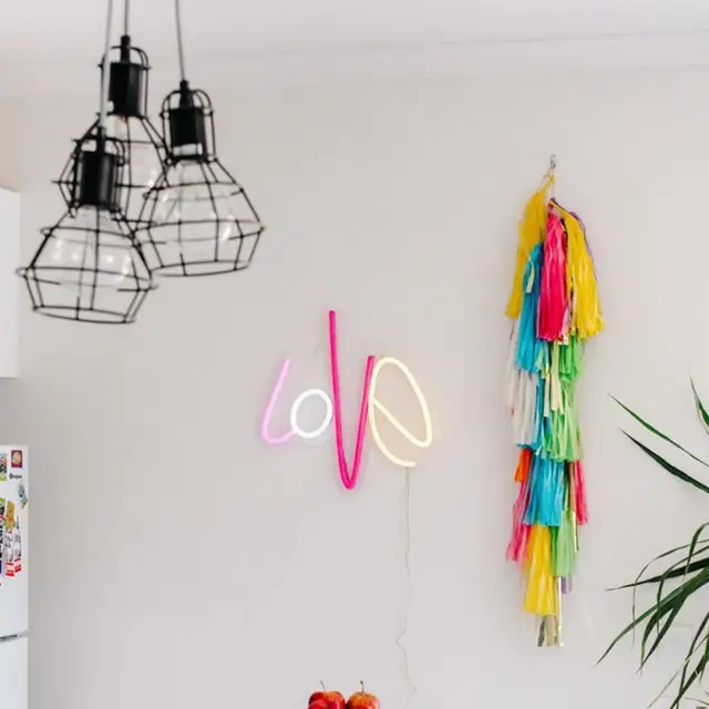 Wall Hanging Neon Lights Room Wall Birthday Led Neon Light Art Wall Decorative for  Party Bar Decor Shop Window Words Neon Signs 3