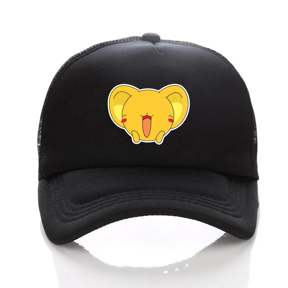 Япония Аниме Cardcaptor Sakura шляпа Женская Мужская Черная бейсбольная Кепка Snapback Регулируемая сетчатая Кепка Косплей печать Солнцезащитная шляпа